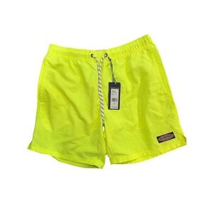 Vineyard Vines Mens 7" Island Chappy Swim Trunks Safety Yellow 1M001144-726 S